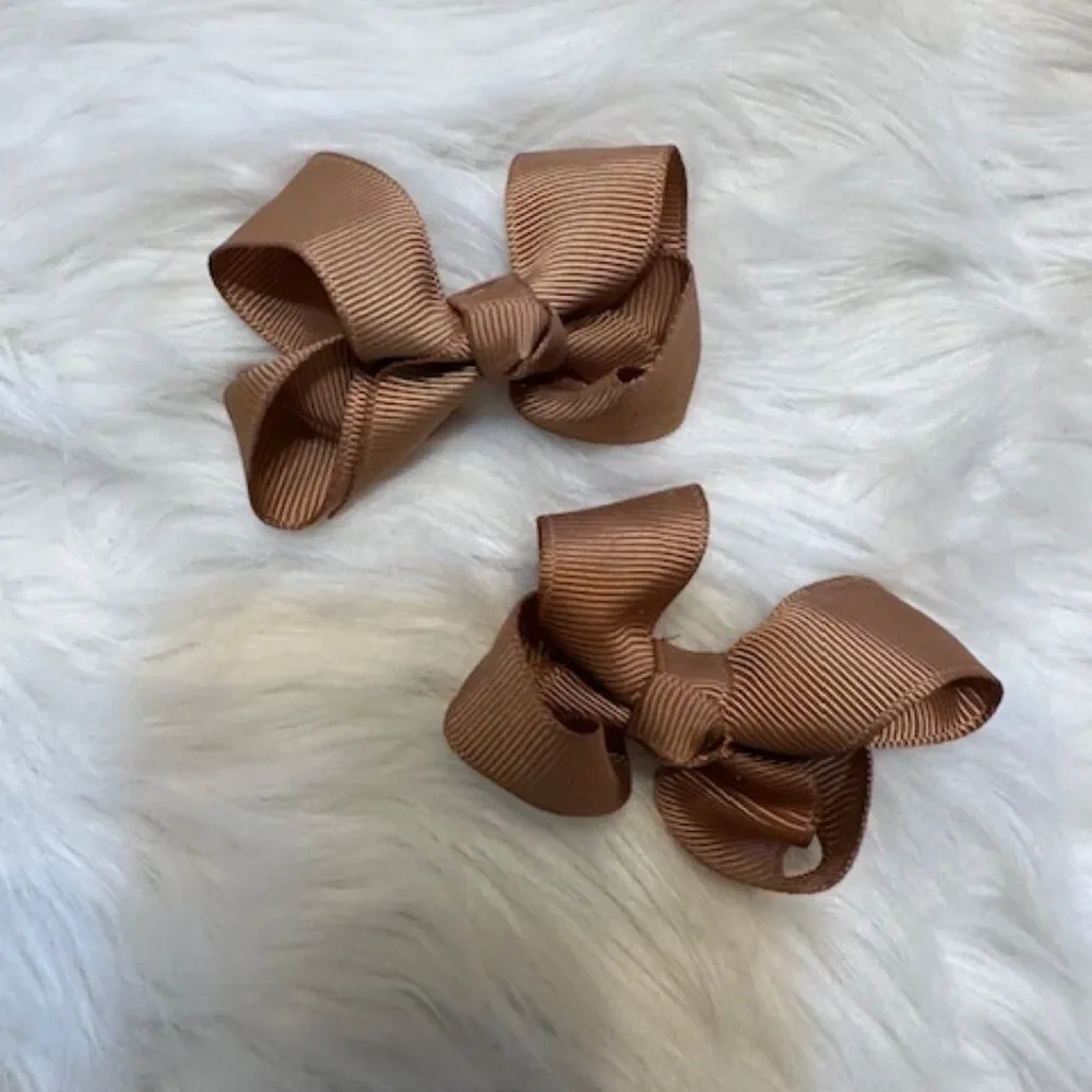 SET of Brown Boutique Bows   7718  handmade boutique